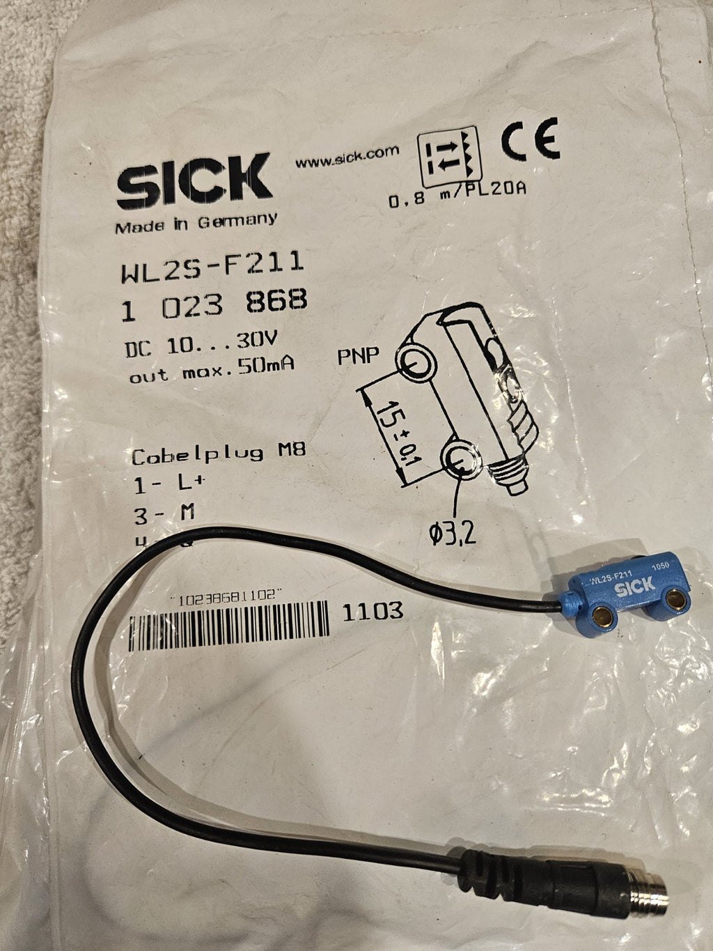SICK WL2S-F211 sensor, 1 023 868, NEW SEALED, neu/ovp