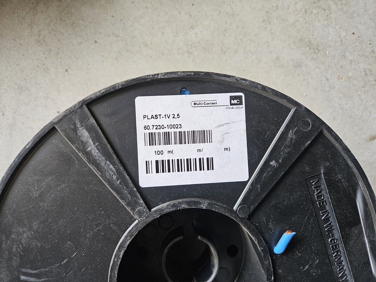 100m STÄUBLI 60.7230-10023, PLAST-1V 2,5, flexible TPE stranded cable Neu/ovp