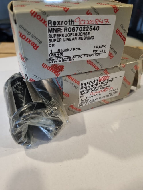 2 x BOSCH REXROTH Linear-kugellager, linear bushing R067102500, new, neu/ovp
