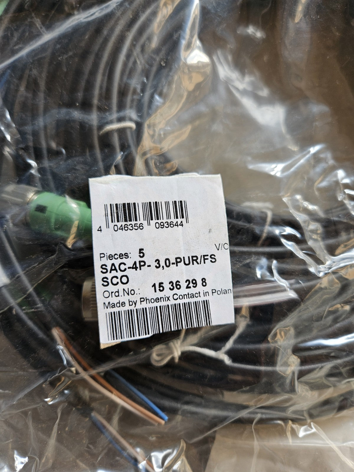 PHOENIX CONTACT SAC-4P- 3,0-PUR/FS SCO / SAC4P30PURFSSCO, 1536298 Neu New Unused