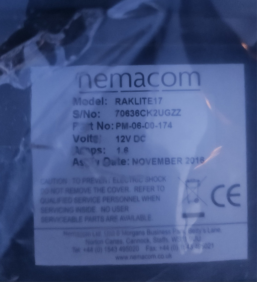 NEMACOM RAKLITE17 Industrial Touchscreen Panel PM-06-00-174, 12V DC, Neu, NEW