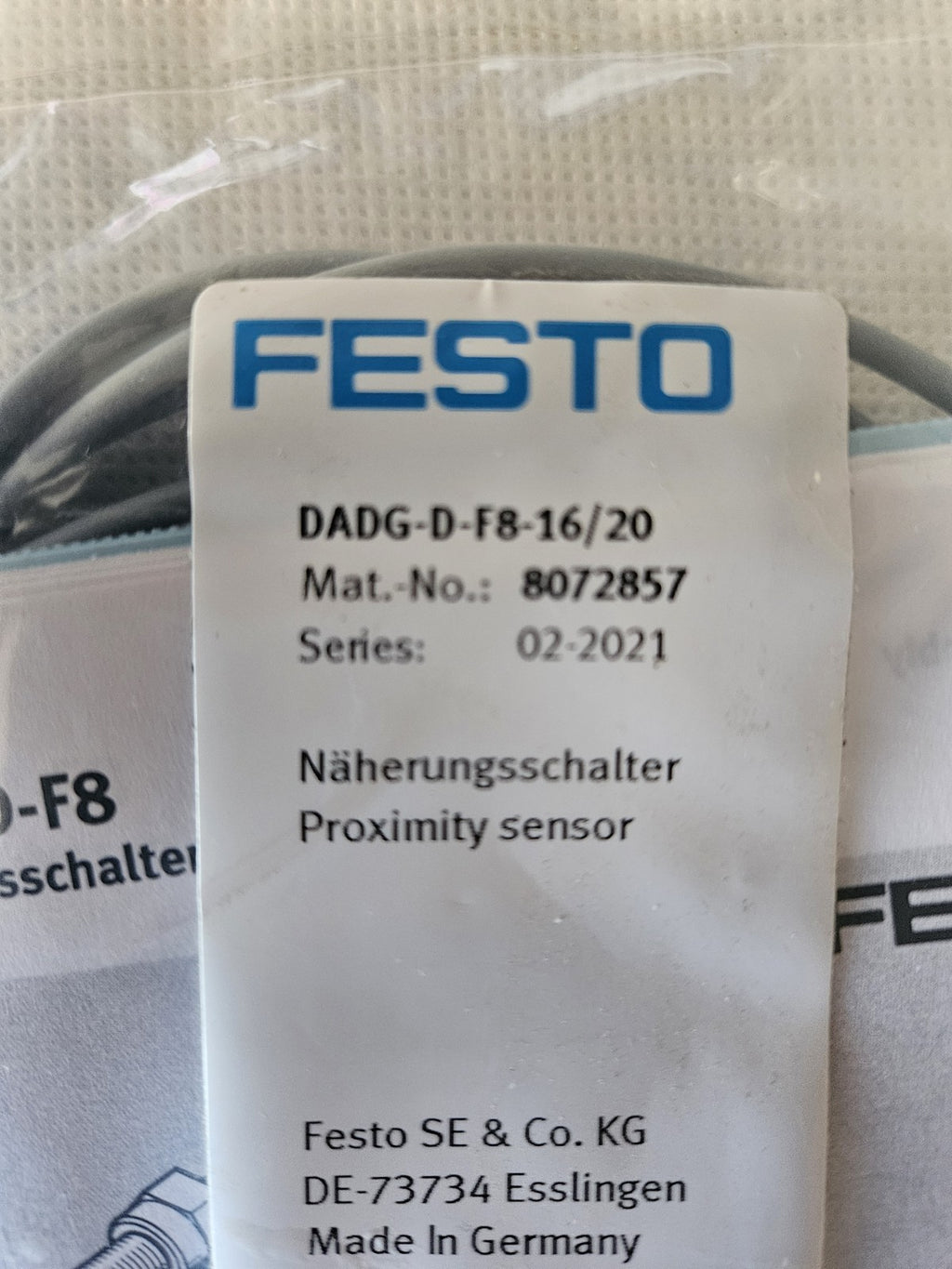 FESTO DADG-D-F8-16/20, 8072857 Näherungssensor, Proximity Sensor Neu New Sealed