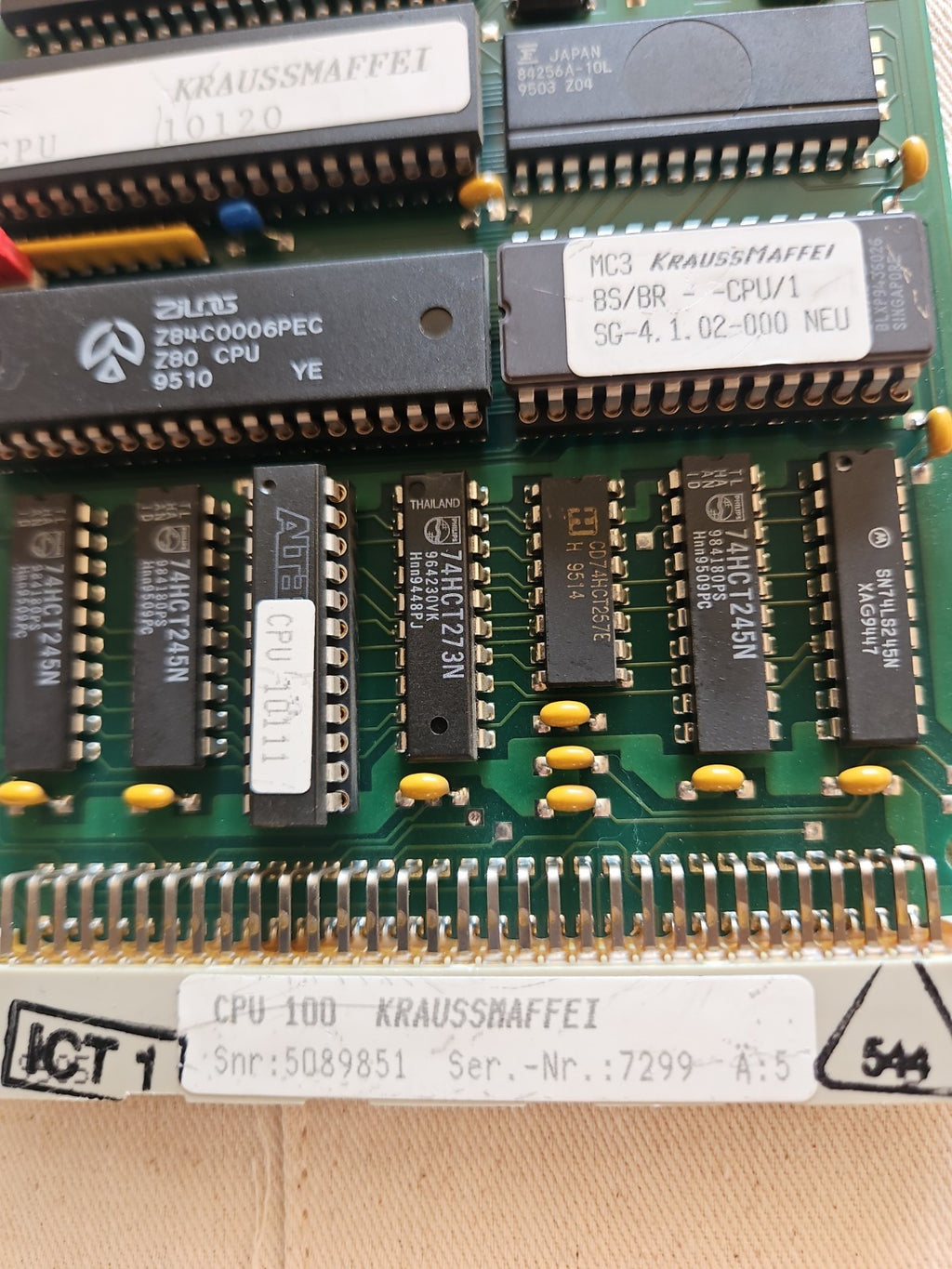KRAUSS MAFFEI 5089851, CPU 100, PCB, Circuit Board, Steuerkarte tested, Working