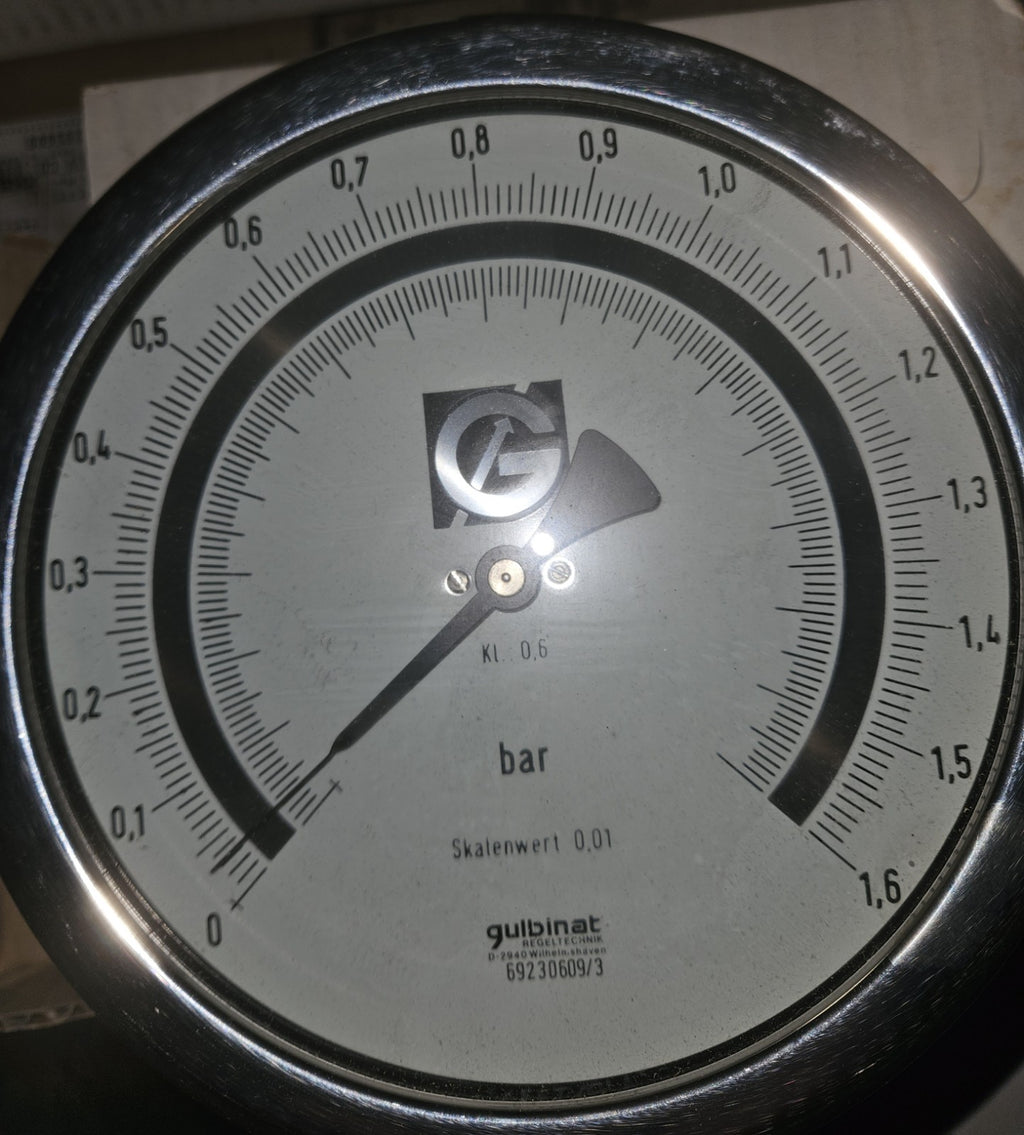 Gulbinat M4/160, 69230609/3, Feinmess Druck Manometer / Pressure Gauge, Neu/ovp
