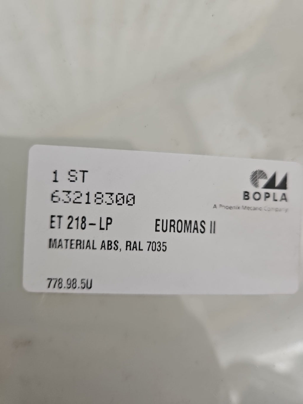Bopla EUROMAS ET 218-LP 63218300 Industrie-Gehäuse 150 x 150 x 57  ABS Neu/ovp