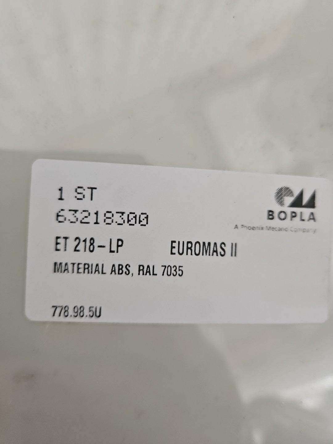 Bopla EUROMAS ET 218-LP 63218300 Industrie-Gehäuse 150 x 150 x 57  ABS Neu/ovp
