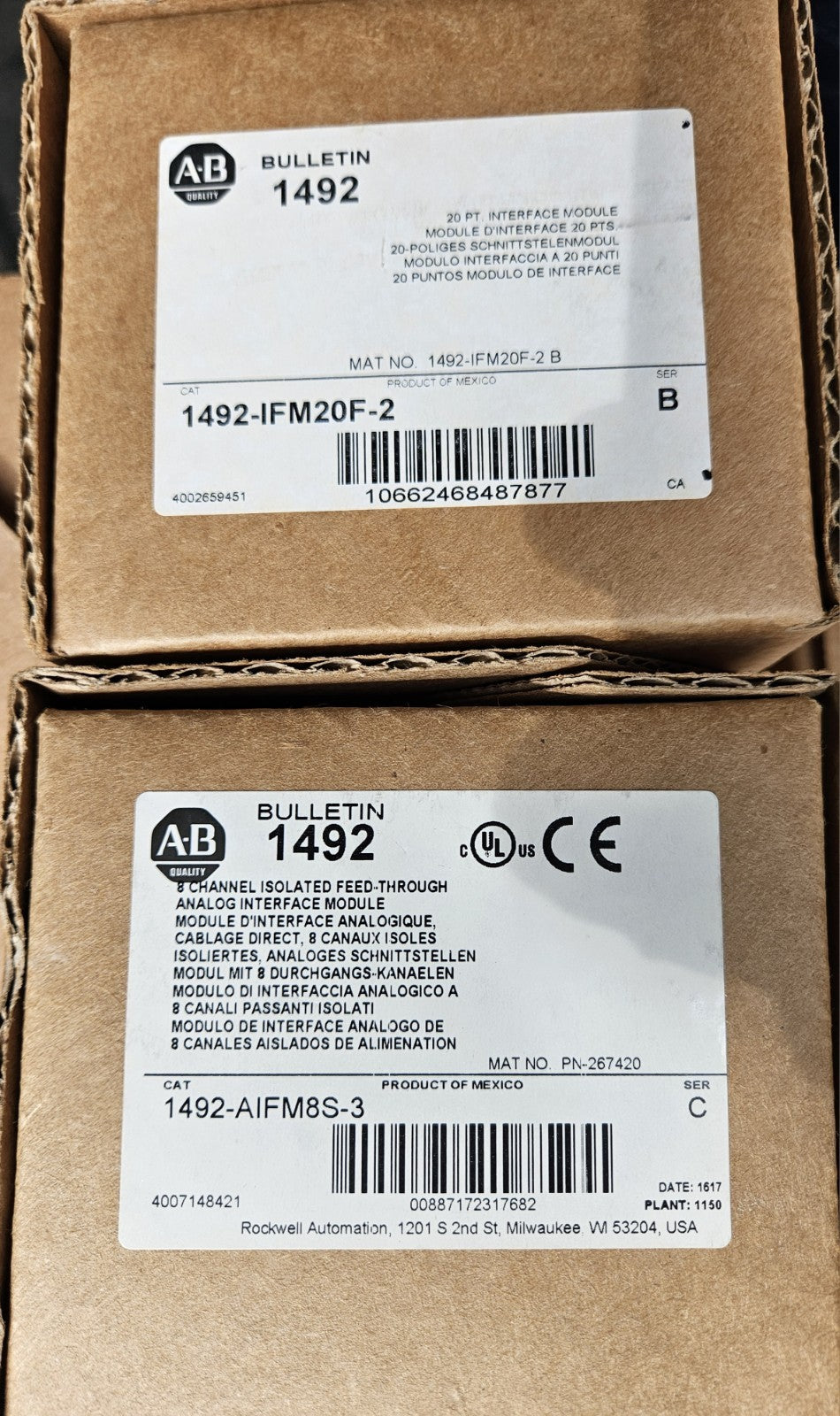 Allen Bradley 1492-AIFM8S-3, 8 CHANNEL ISOLATED FEED-THROUGH ANALOG INTERFACE