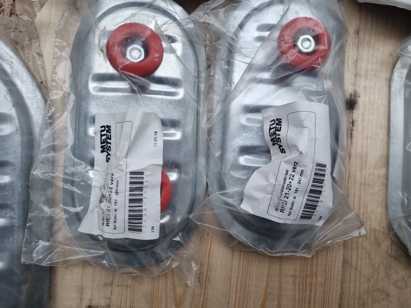 Konvolut 7 x METU SYSTEM Rohr - Revisionsdeckel RRD 21-16+18 und RRD 32-50 neu!