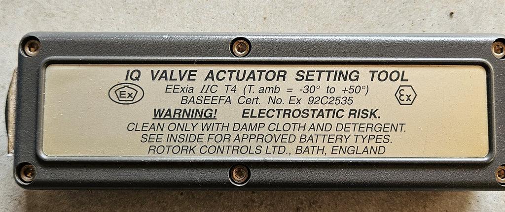 RotorK IQ Valve Actuator Setting Tool/Remote, -30° to +50°, 92C2535 + Manuals