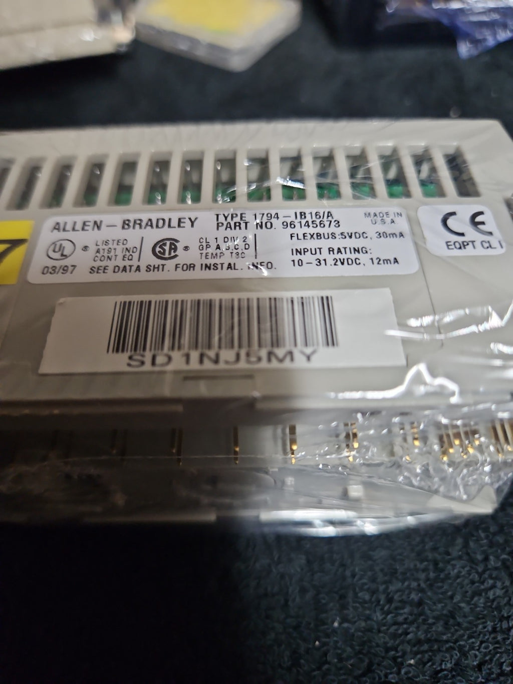 Allen-Bradley 1794-IB16 SER A Flex I/O Input Module, 96145673, new unused. Neu