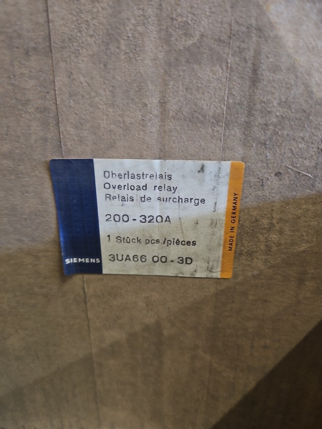 New In Box, Siemens 3UA66 00-3D Überlastrelais 200-320A, Neu/ovp, Unused NOS