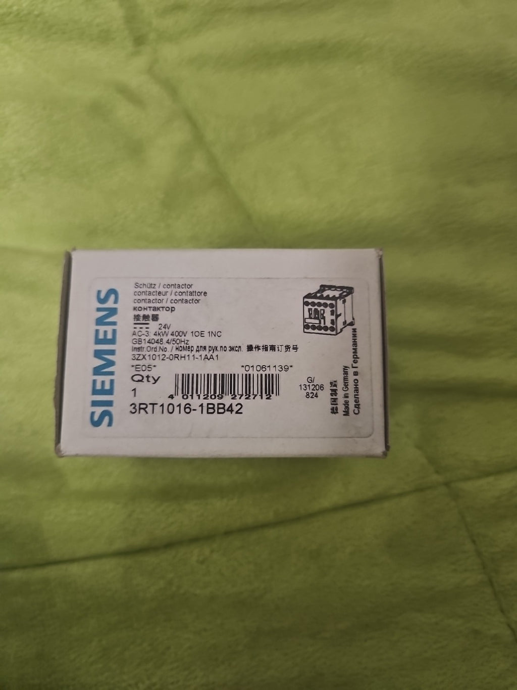 Siemens 3RT1016-1BB42 Leistungsschütz 4KW Industry Contactor 24V DC Neu/ovp New