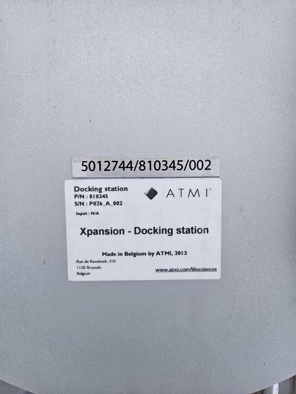 ATMI Life Sciences/PALL Corporation, XPansion Docking Station,810345, P026_A_002