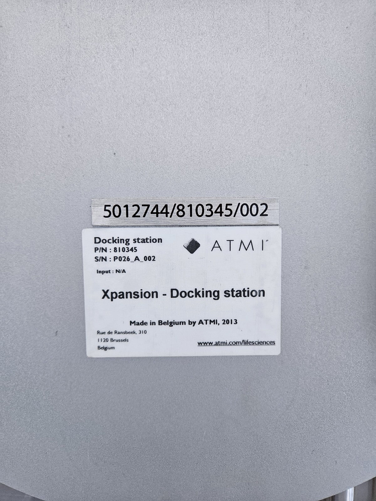 ATMI Life Sciences/PALL Corporation, XPansion Docking Station,810345, P026_A_002