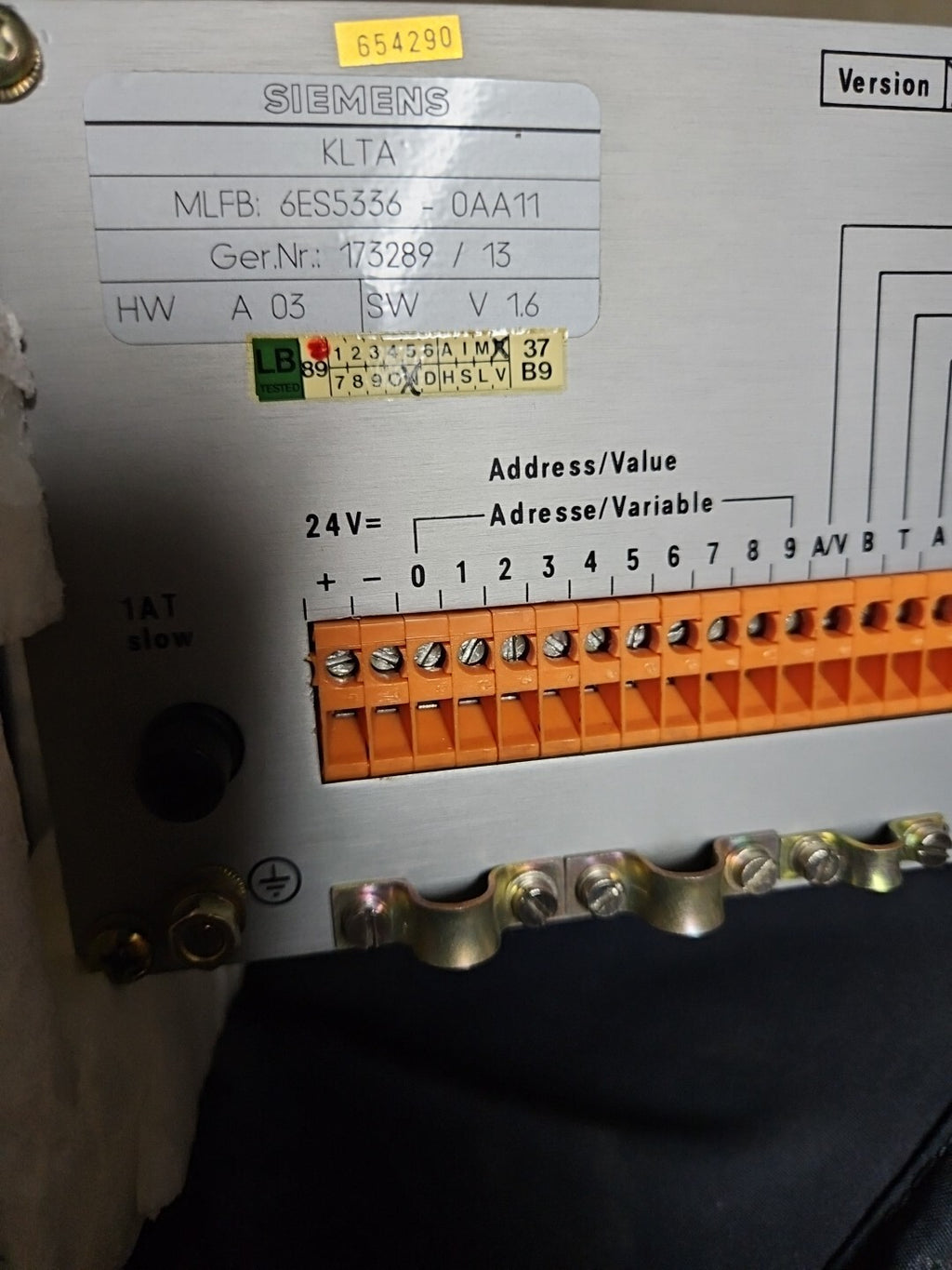 Siemens KLTA 336 6ES5336-0AB11 Vers.: 03/V1.6 + 6ES5 373-0AA11 Vers.: 01 NOS,neu