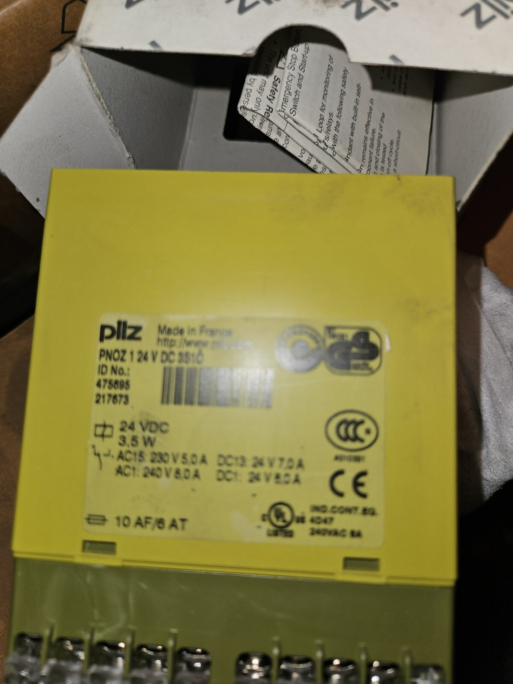 Pilz PNOZ 24 V DC 3S10 475695 Relais 24 VDC 3,5W unused OVP