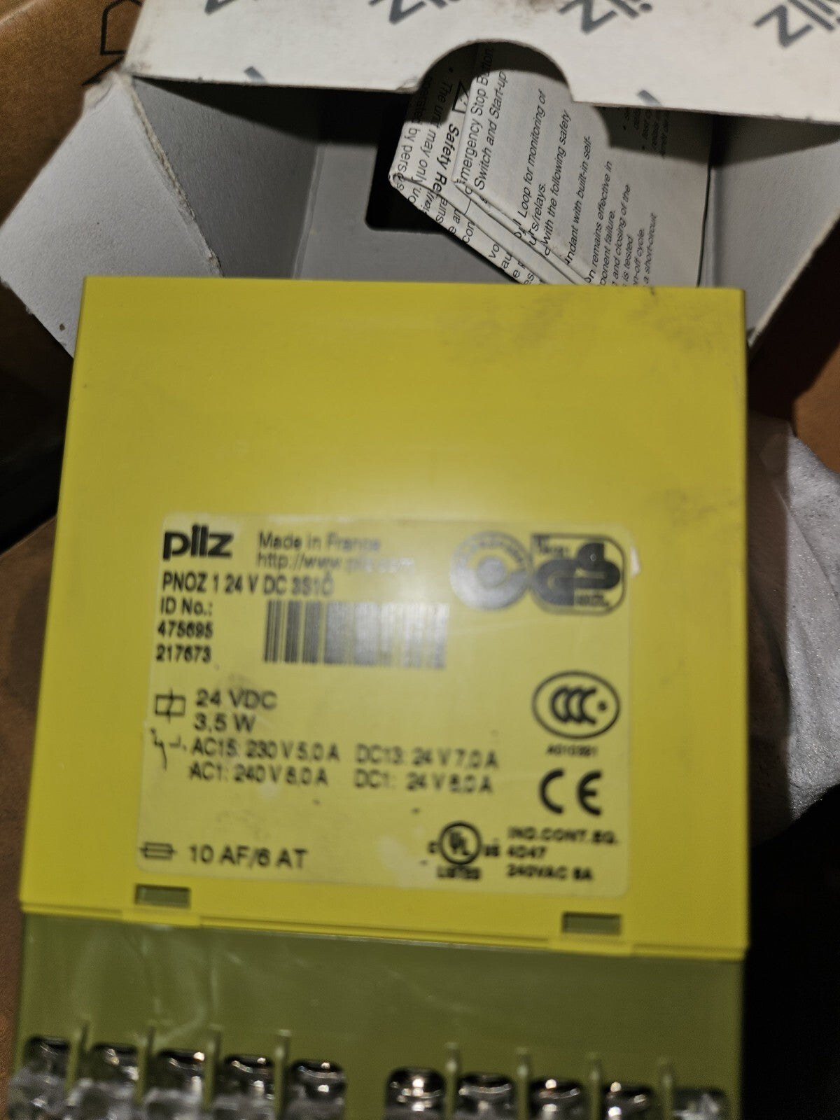 Pilz PNOZ 24 V DC 3S10 475695 Relais 24 VDC 3,5W unused OVP