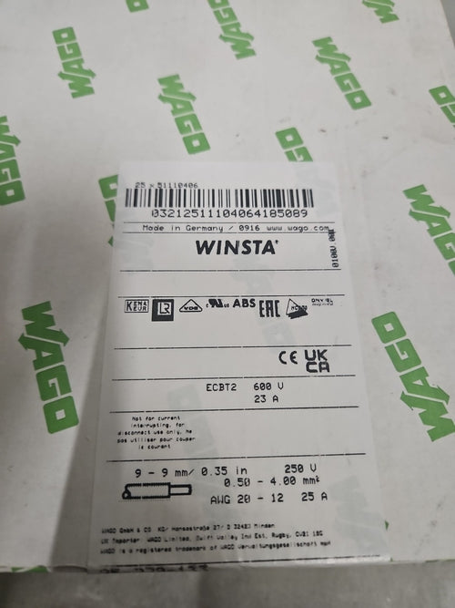 25 x Wago 770-133 Stecker mit Zugentlastungsgehäuse, 3-Polig, 0,5-4 mm², Neu/ovp