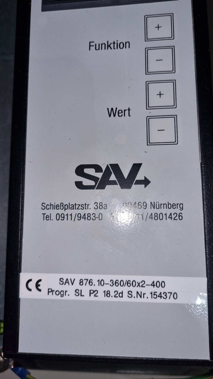 SAV 876.10-360/60x2-400 Elektronische Umpol-Steuergerät Polarity Reversing Unit