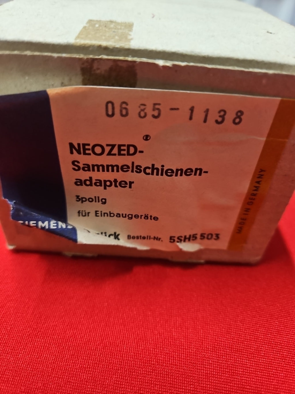 1x SIEMENS 5SH5503 5SH5 503 SAMMELSCHIENENADAPTER FUER EINBAUGERAETE Neu/ovp NiB