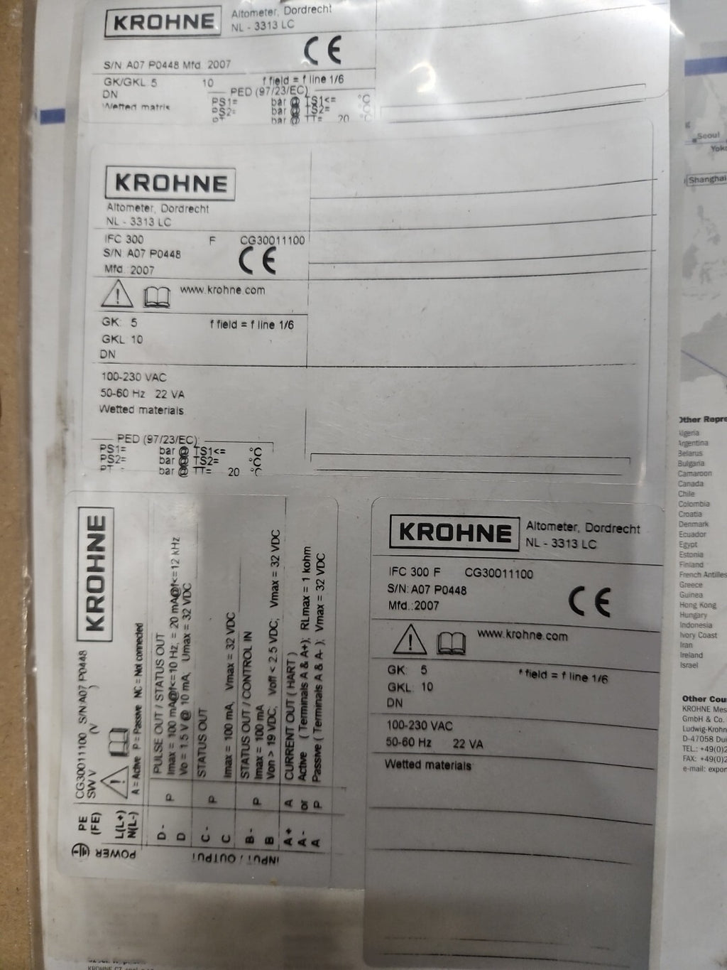 Krohne IFC F 300 Optiflux Transmitter | Neu, New, Nos, CG30011100, S/N:A07 P0448