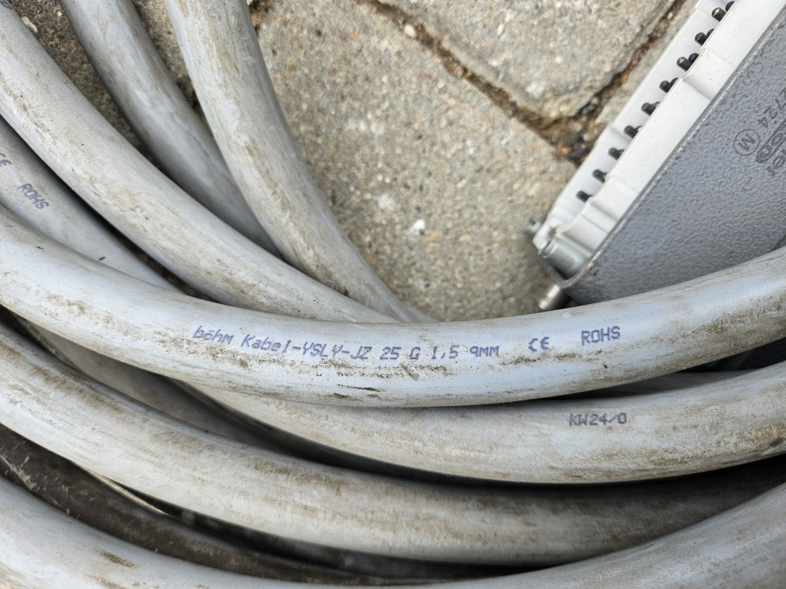 Böhm Kabel-YSLY-JZ 25 G 1,5, Steuerkabel/Walther Procon Stecker 712724 Working