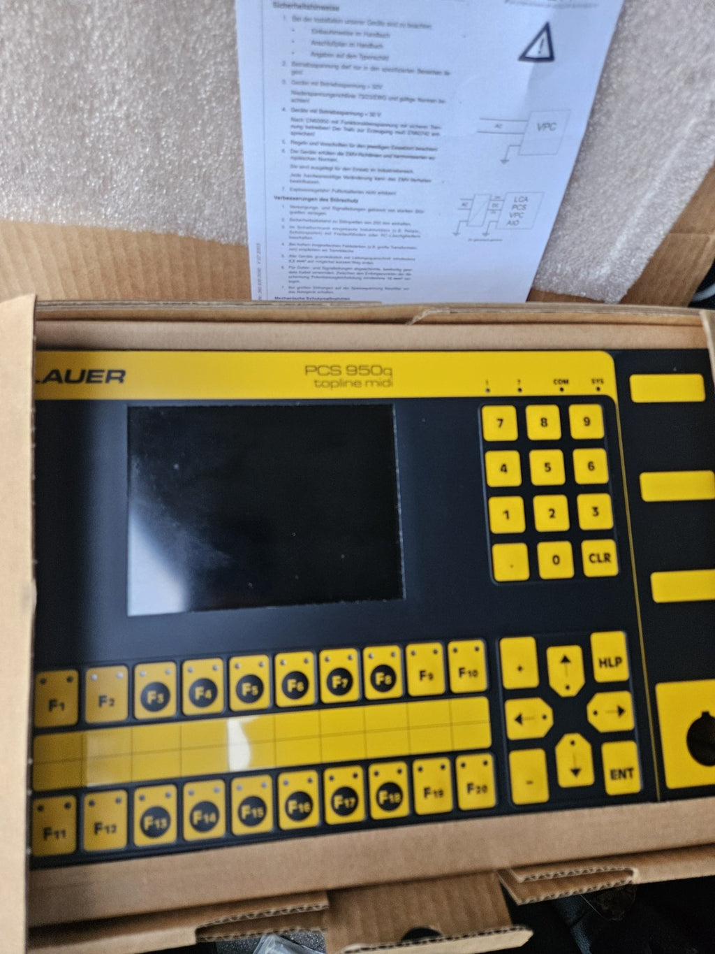 Lauer Panel PCS 950 PCS950q, topline midi Display Steuerung Neu/ovp, New in Box