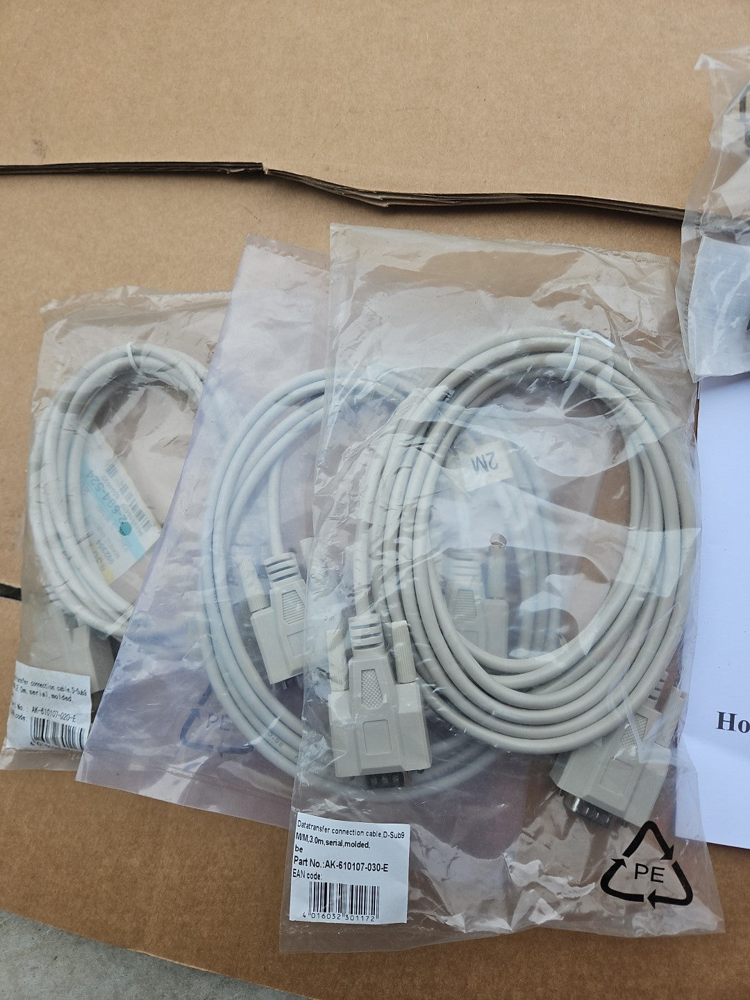 4 x DIGITUS Datatransfer Anschlusskabel, D-Sub9 St/St, 2.0m, Seriell, Neu/ovp