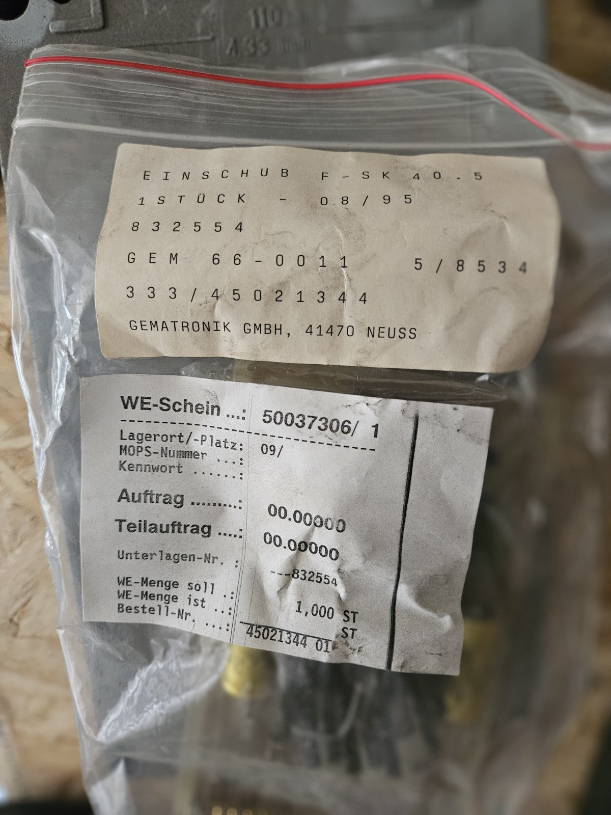 Gematronic Einschubkarte PLATINE F.SK40.5, 832554, GEM66-011, 45021331 Neu New