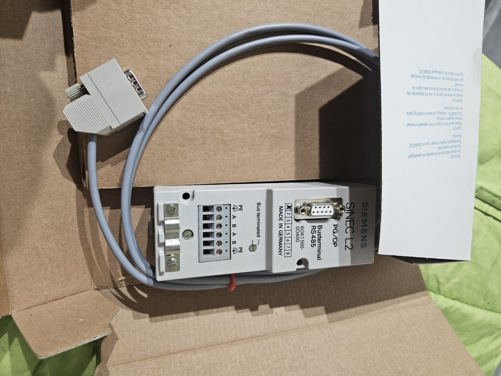 Siemens Sinec 6GK1 500-0AA00, Version 1,  Busterminal NEU/OVP, New In Box unused