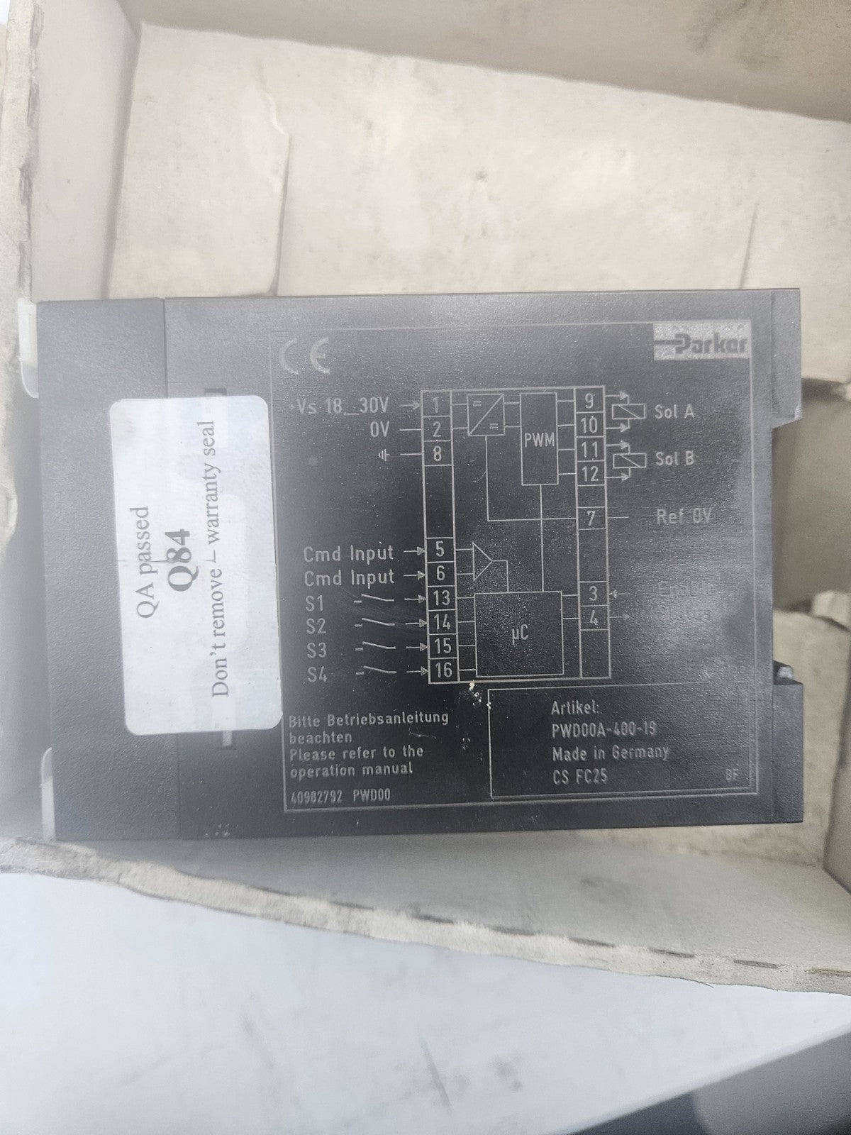 Parker PWD00A-400-19 Module for Proportional Valves Series New In Box Unused Neu