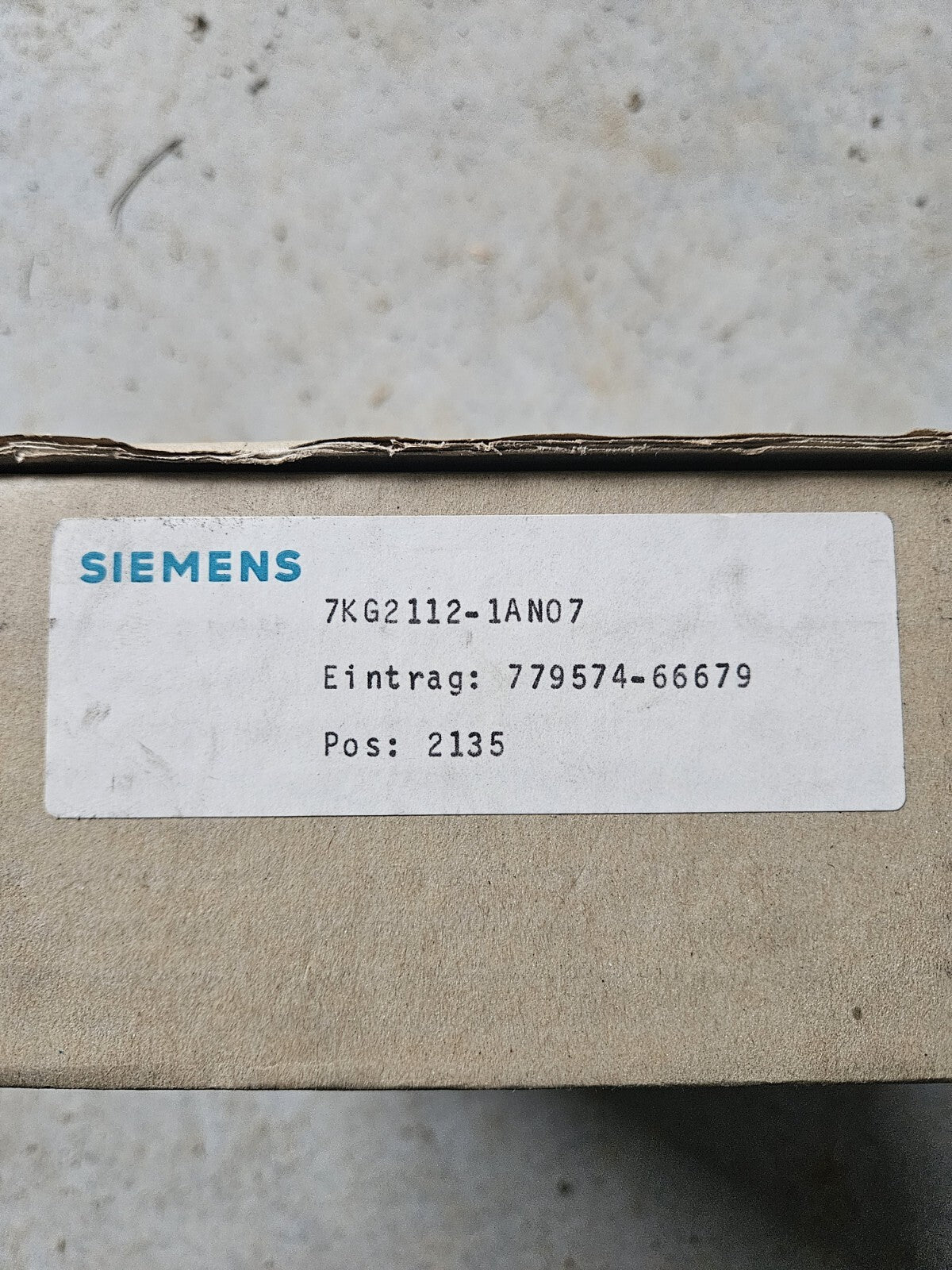 Siemens  Messumformer 7KG2112-1AN07 | 7KG21121AN07 new In Box, Neu/ovp