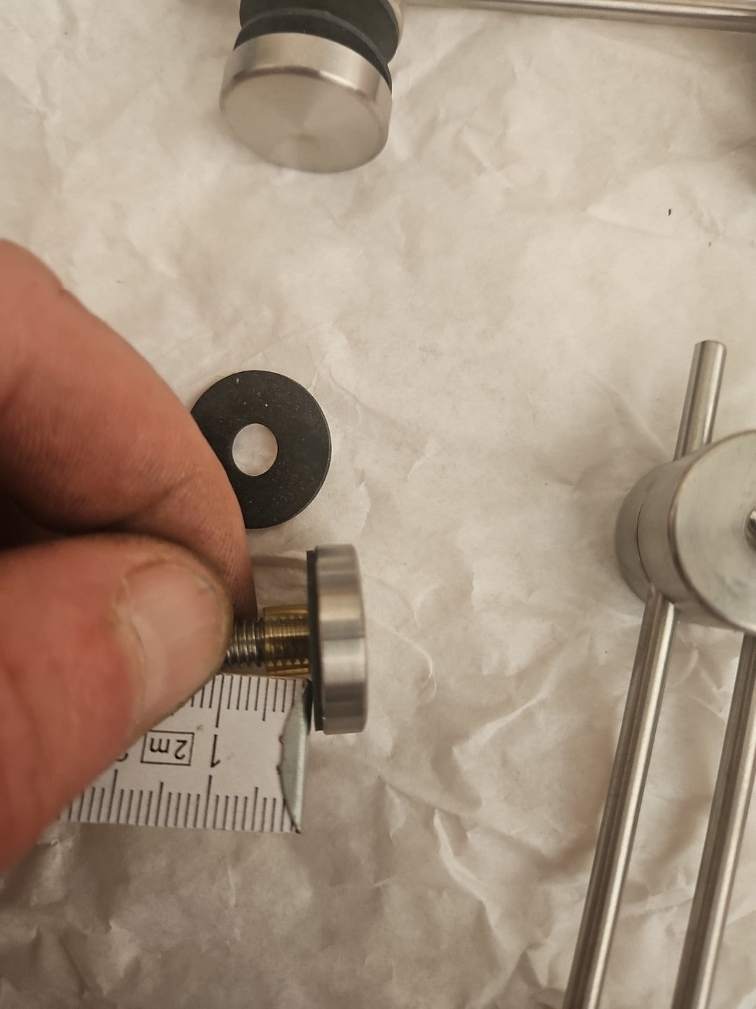 DUETEC Glasverbinder gerade 180° Geländer Edelstahl V2A Geländer Treppen Balkon
