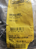 Phoenix Contact SAC-4P-MS 1.5-PUR SCO-1518805 1.5m M12 actuator cable, New Neu
