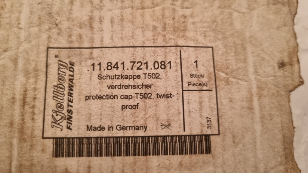 Schutzkappe Kjellberg T502, 11.841.721.081 Protective Cap  NEU Ovp twist proof