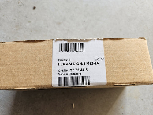 2773445 - PHOENIX CONTACT - FLX ASI DIO 4/3 M12-2A, New In Box, Neu/ovp, NOS