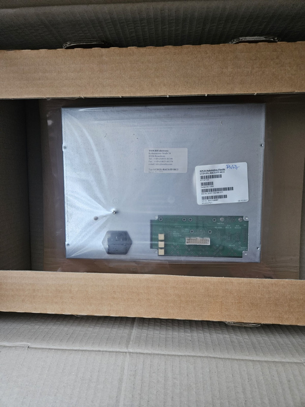Tsubis LCD12L-RACS-FP-MC3 Monitor KRAUSS MAFFEI, Heidenhain CNC NEU/OVP, New