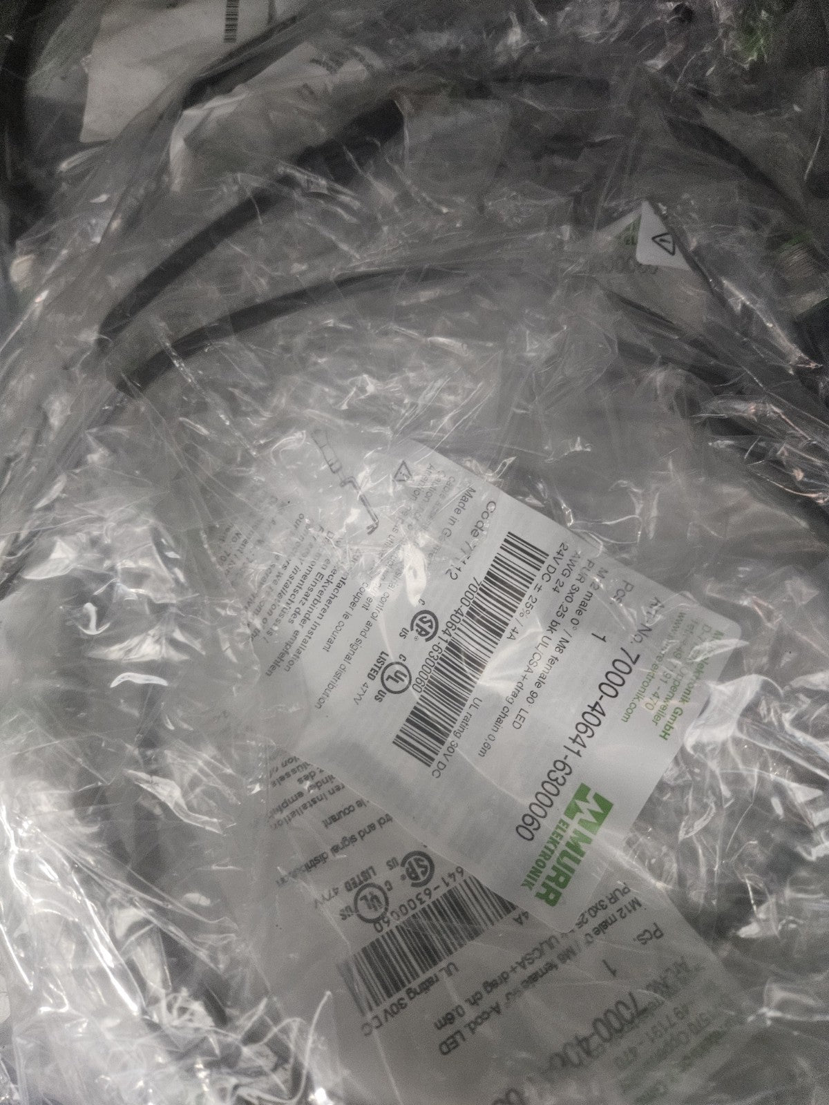 Murr Elektronik M12 St. 0° / M8 Bu. 90° A-kod. Kabel 0,6m | 7000-40641-6300060