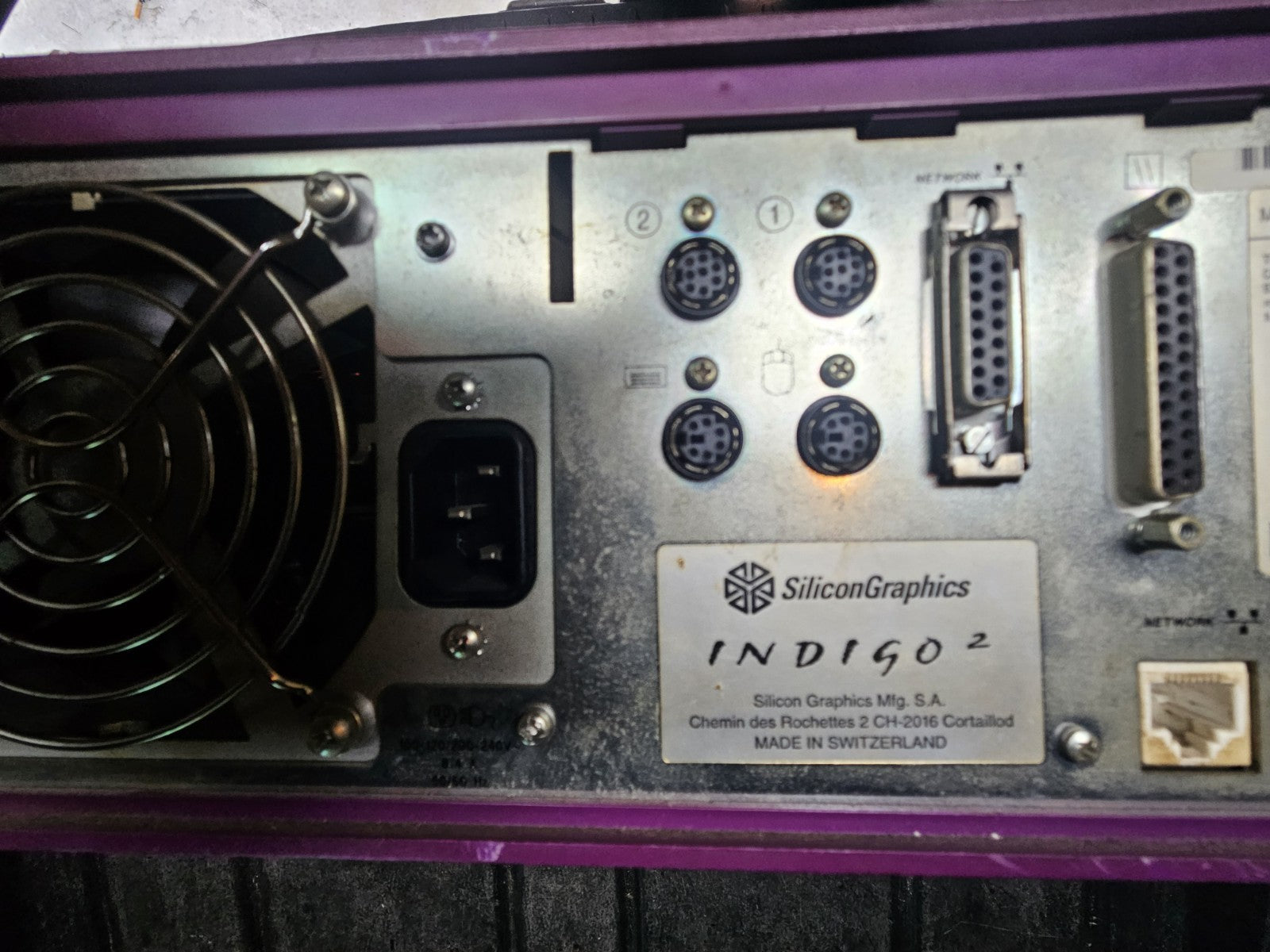 SGI Indigo2 Purple, Vintage Computer, Silicon Graphics working Condition TOP