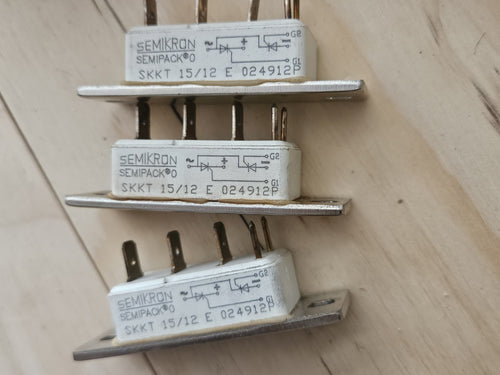 3 x Semikron Semipack 0 SKKT 15/12 E, 024912 Neu New Unused