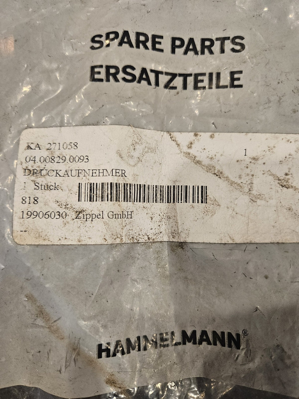 Hammmelmann. 04.00829.0093. pressure Water switch, New Sealed, Unused Neu/ovp