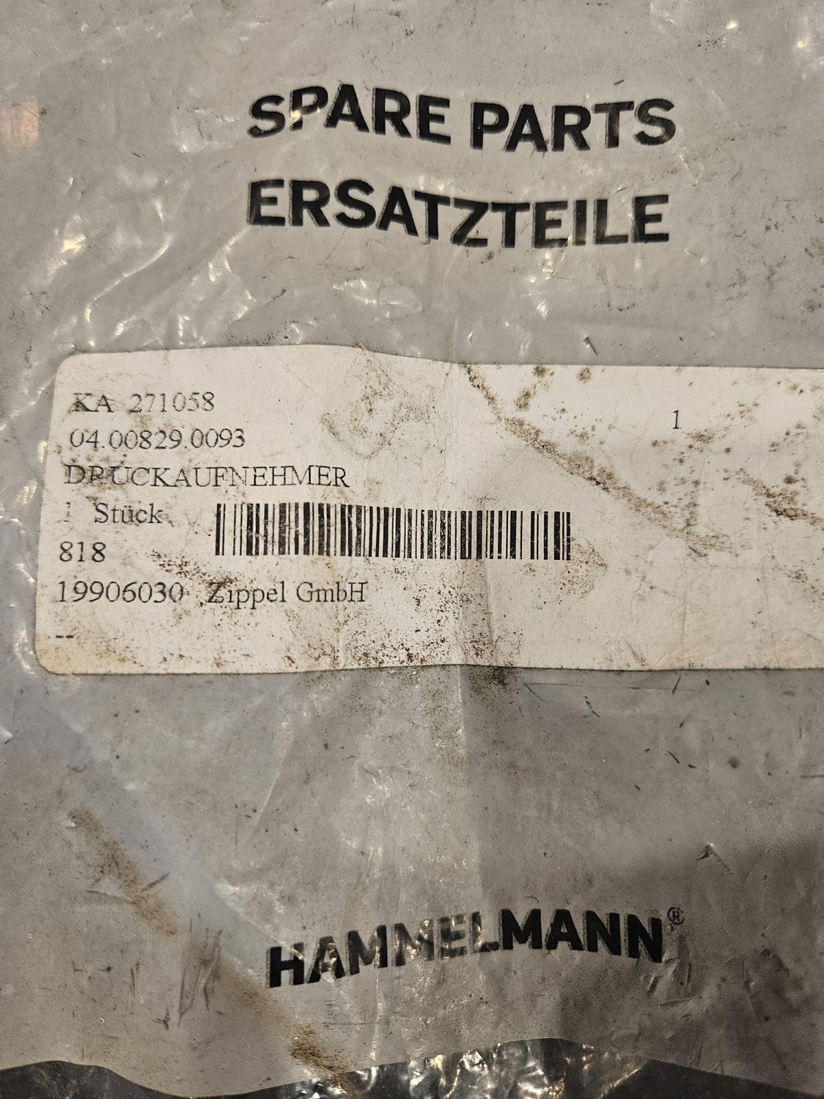 Hammmelmann. 04.00829.0093. pressure Water switch, New Sealed, Unused Neu/ovp