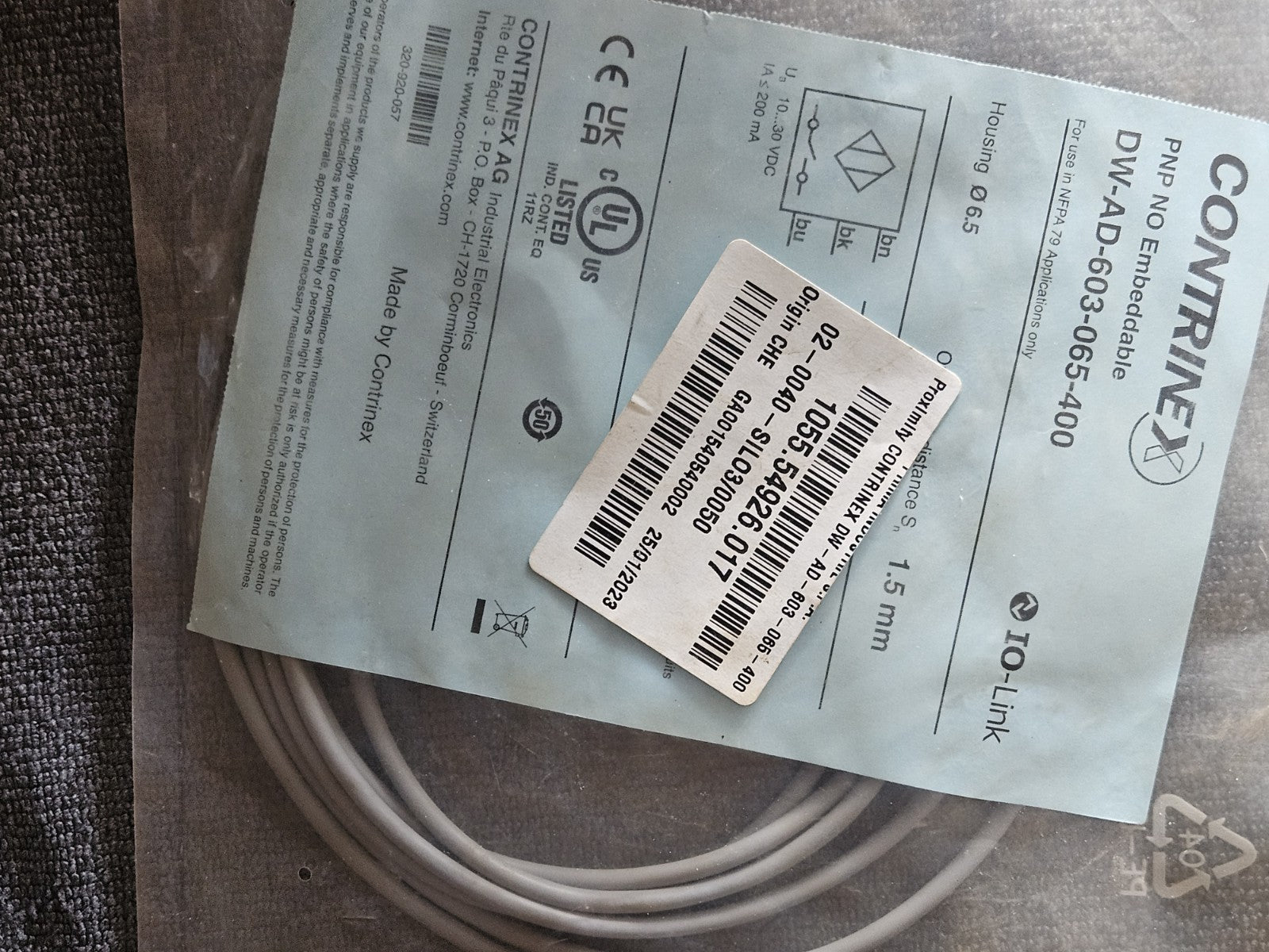 1 x DW-AD-603-065-400 Switch Proximity Schalter INDUCTIVE new Nos Neu/ovp Sealed