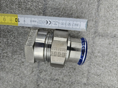1 x Geberit Mapress Edelstahl Übergangsverschraubung mit IG, 35 mm x 1 1/4" Neu