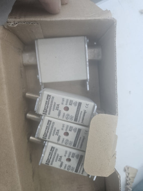 4 x MERSEN NH000GG50V20-1 500V 20A NH Sicherungseinsatz 4086500084050 NEU/OVP