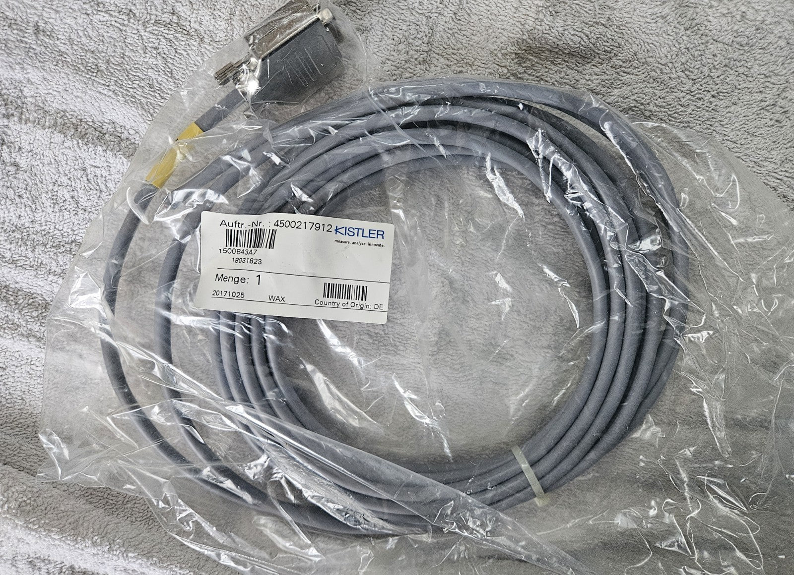 Kistler 1500B42A7 Sensorcable,verbindungskabel SENSOR Neu/ovp,Krauss Maffei New