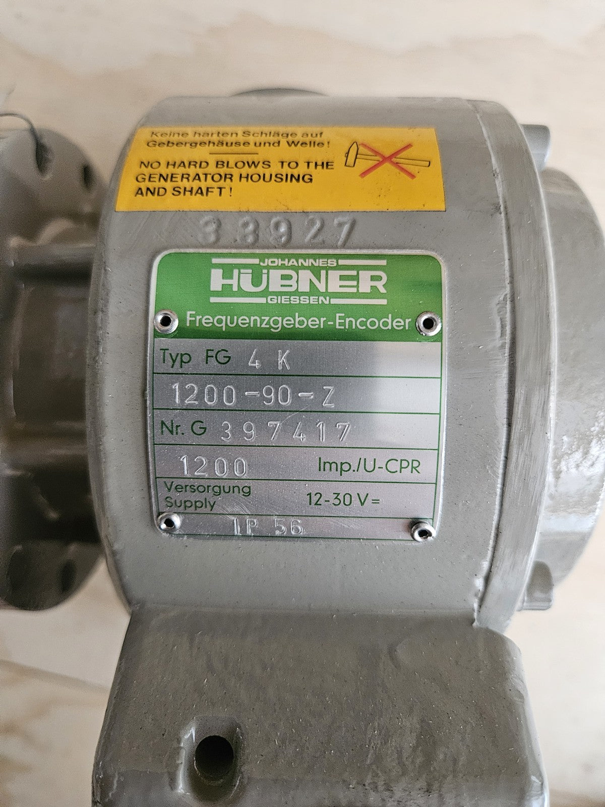 Baumer Hübner Incremental Encoder / Drehimpulsgeber / PG4K-1200-90-Z / Neu New