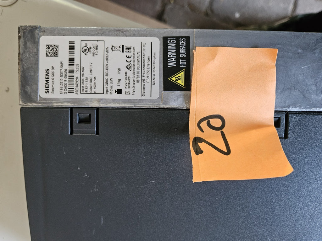 6SL3210-1KE17-5AP1  SIEMENS  SINAMICS G120C Inverter 3kW  Used + Tested, Working