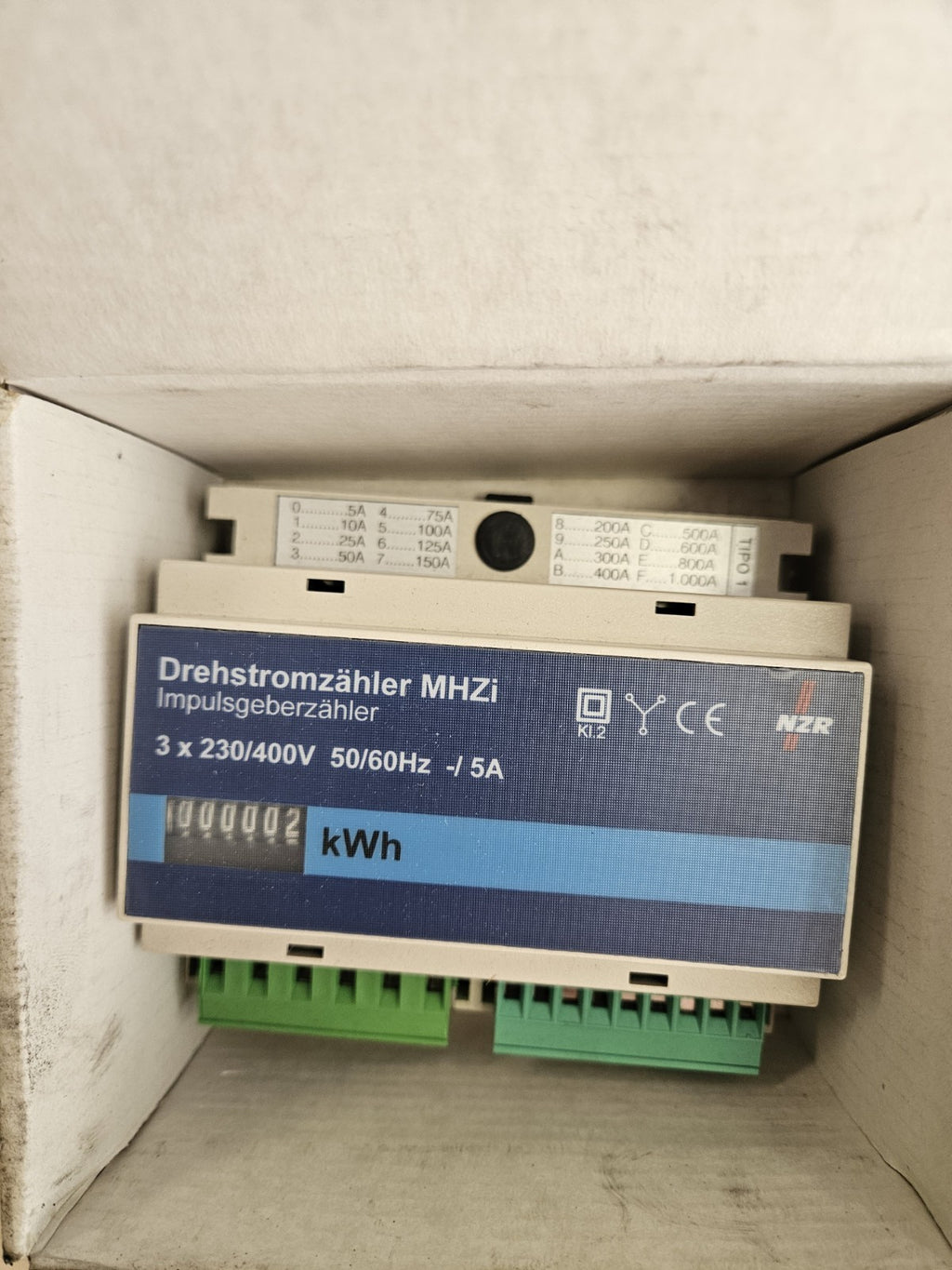 NZR MHZI Messwandlerzähler Art.NR. 47030206 unbeglaubigt 3x230/400V, Neu/ovp