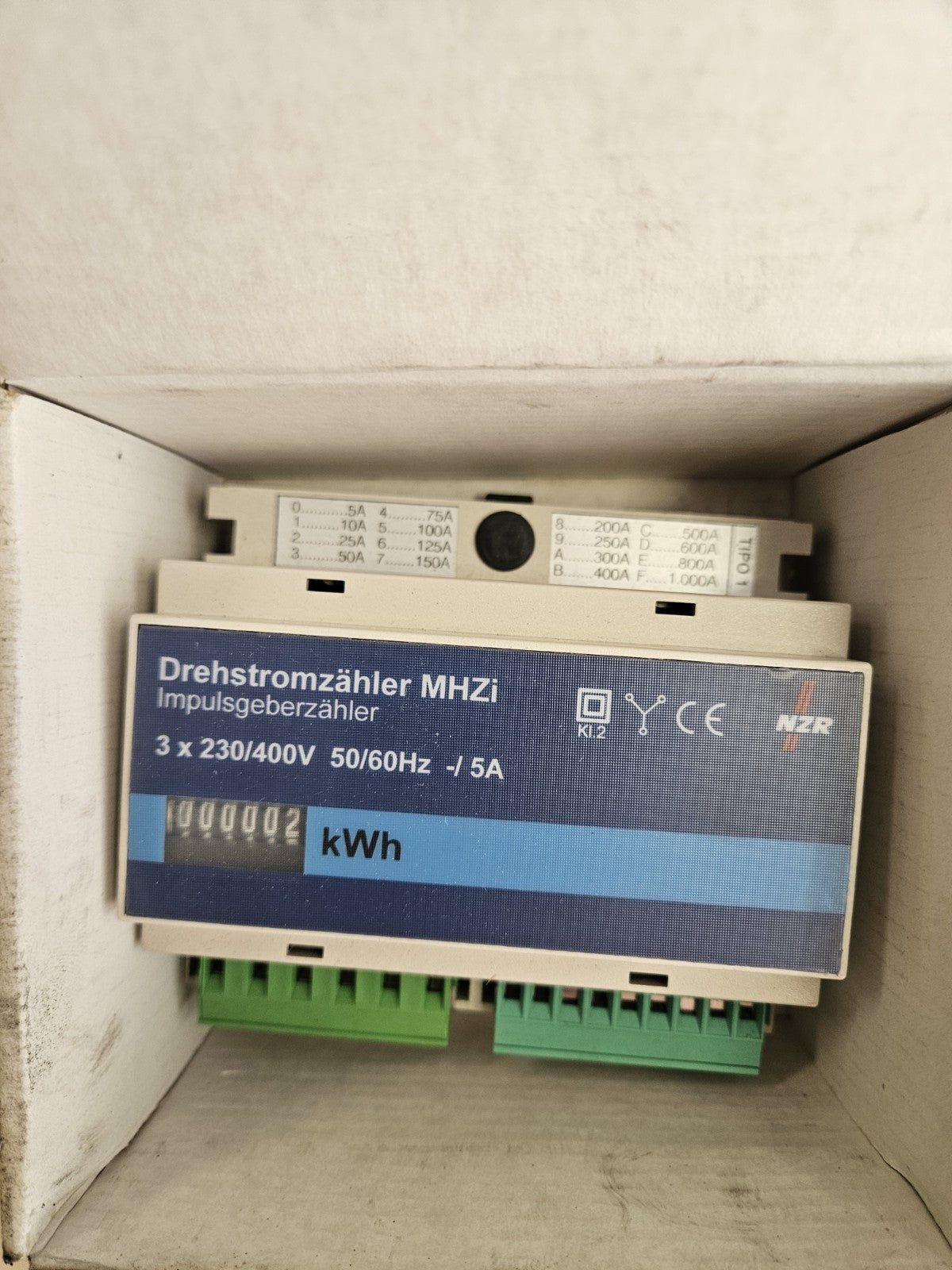 NZR MHZI Messwandlerzähler Art.NR. 47030206 unbeglaubigt 3x230/400V, Neu/ovp